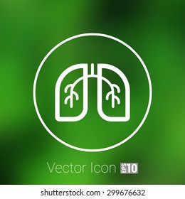 Lungs icon isolated on white background. VECTOR art.