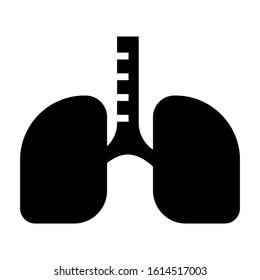 lungs icon isolated sign symbol vector illustration - high quality black style vector icons
