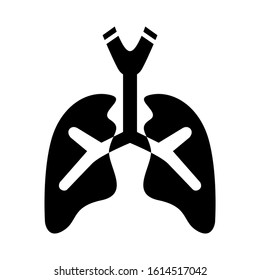 lungs icon isolated sign symbol vector illustration - high quality black style vector icons
