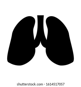 lungs icon isolated sign symbol vector illustration - high quality black style vector icons
