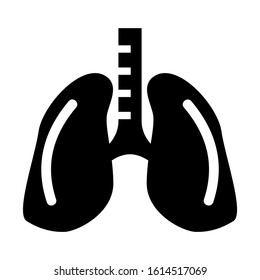 lungs icon isolated sign symbol vector illustration - high quality black style vector icons
