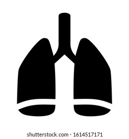 lungs icon isolated sign symbol vector illustration - high quality black style vector icons
