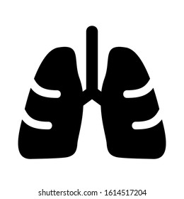 lungs icon isolated sign symbol vector illustration - high quality black style vector icons
