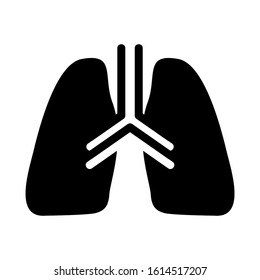 lungs icon isolated sign symbol vector illustration - high quality black style vector icons
