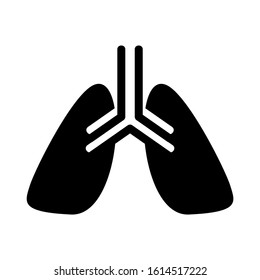 lungs icon isolated sign symbol vector illustration - high quality black style vector icons
