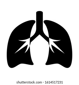 lungs icon isolated sign symbol vector illustration - high quality black style vector icons
