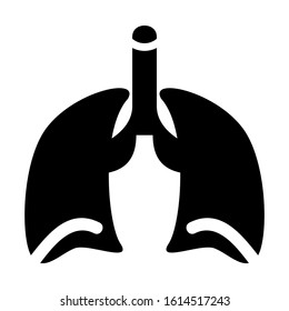 lungs icon isolated sign symbol vector illustration - high quality black style vector icons
