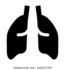 lungs icon isolated sign symbol vector illustration - high quality black style vector icons
