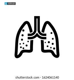 lungs icon isolated sign symbol vector illustration - high quality black style vector icons
