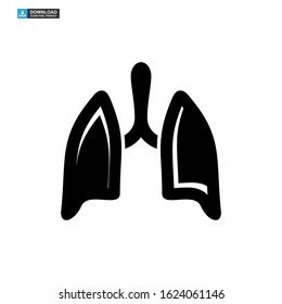 lungs icon isolated sign symbol vector illustration - high quality black style vector icons
