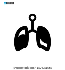 lungs icon isolated sign symbol vector illustration - high quality black style vector icons

