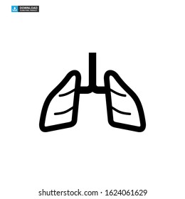 lungs icon isolated sign symbol vector illustration - high quality black style vector icons
