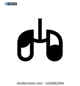 lungs icon isolated sign symbol vector illustration - high quality black style vector icons

