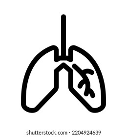 lungs icon or logo isolated sign symbol vector illustration - high quality black style vector icons

