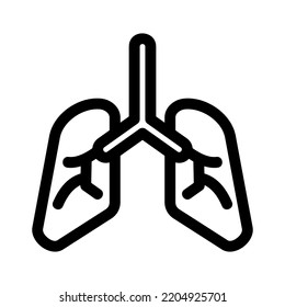 lungs icon or logo isolated sign symbol vector illustration - high quality black style vector icons
