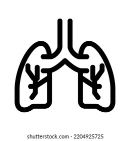 lungs icon or logo isolated sign symbol vector illustration - high quality black style vector icons
