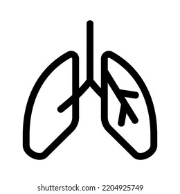 lungs icon or logo isolated sign symbol vector illustration - high quality black style vector icons
