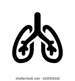 lungs icon on white background 