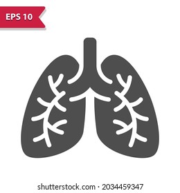 Lungs Icon. Professional, pixel perfect icon, EPS 10 format.