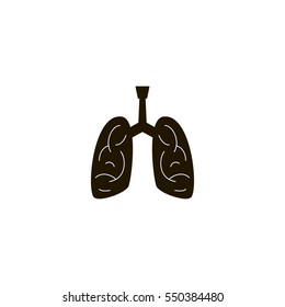 lungs icon. sign design