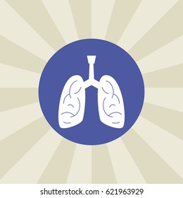 lungs icon. sign design. background