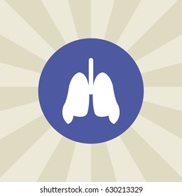 lungs icon. sign design. background