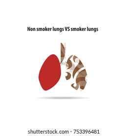 Lungs Icon With Slogan 