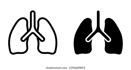 Lungs icon. symbol for mobile concept and web design. vector illustration
