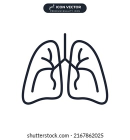 lungs icon symbol template for graphic and web design collection logo vector illustration