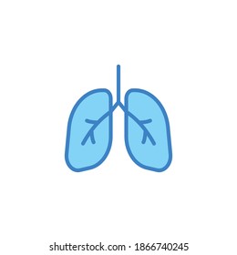 Lungs icon, Lungs symbol vector