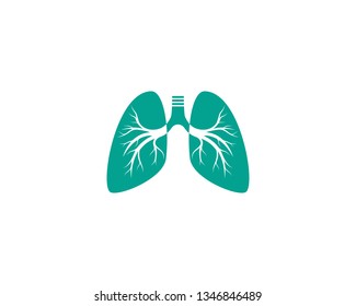 Lungs icon template vector icon illustration design 