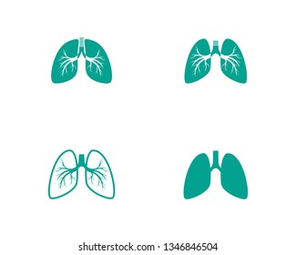 Lungs icon template vector icon illustration design 