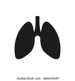 Lungs icon, template. Vector illustration