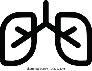 Lungs icon in trendy flat style isolated on white background. Lungs symbol. Vector illustration