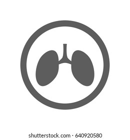 Lungs Icon in trendy flat style isolated on white background. Award symbol for your web site design, logo, app, UI. Vector illustration, EPS10.
