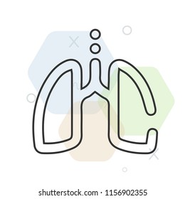 Lungs icon vector can be used as png, Lungs