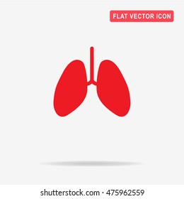 Lungs icon. Vector concept illustration for design.