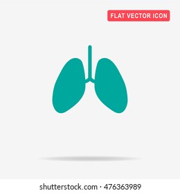 Lungs icon. Vector concept illustration for design.