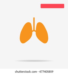 Lungs icon. Vector concept illustration for design.