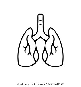 Lungs icon vector design