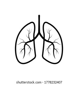 Lungs Icon Vector design illustration