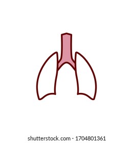 Lungs icon vector design template