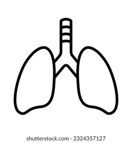 lungs icon vector design template in white background