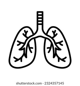 lungs icon vector design template in white background