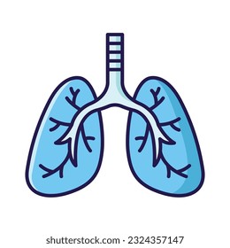 lungs icon vector design template in white background