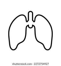 Lungs icon vector design trendy style illustration on white background