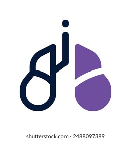 lungs icon. vector dual tone icon for your website, mobile, presentation, and logo design.