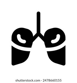 lungs icon. vector glyph icon for your website, mobile, presentation, and logo design.