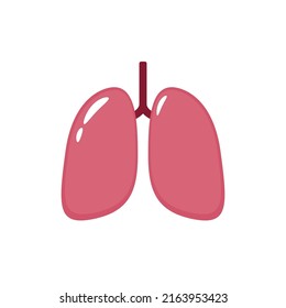 Vector de icono de pulmones. Pulmones - órgano interno humano. Ilustración de pulmones humanos. vectores de órganos internos.