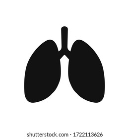 Lungs icon vector. Human organ sign